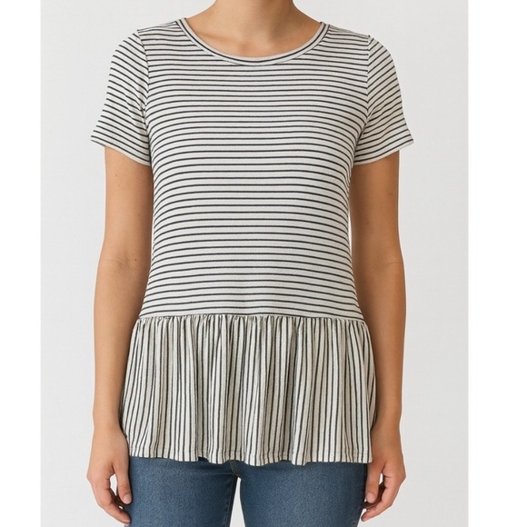 live in the moment Tops - Live in the moment - size small - Striped Peplum Top - NWT